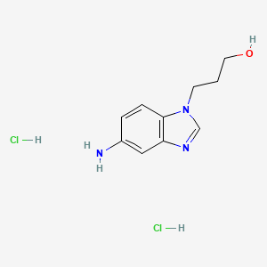 molecular formula C10H15Cl2N3O B1389998 3-(5-Amino-benzoimidazol-1-YL)-propan-1-OL dihydrochloride CAS No. 1185293-59-7