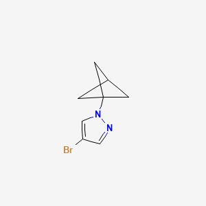 molecular formula C8H9BrN2 B13899981 1-(1-Bicyclo[1.1.1]pentanyl)-4-bromo-pyrazole 