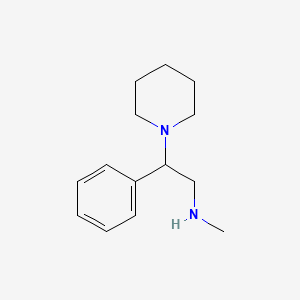 molecular formula C14H22N2 B1389999 Methyl-(2-phenyl-2-piperidin-1-YL-ethyl)-amine CAS No. 889939-91-7