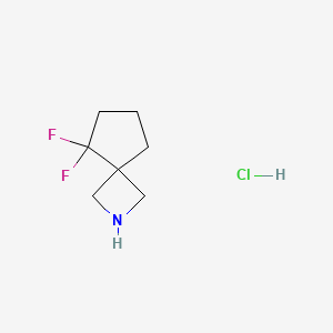 molecular formula C7H12ClF2N B13899997 5,5-Difluoro-2-azaspiro[3.4]octane;hydrochloride 