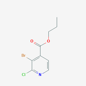 molecular formula C9H9BrClNO2 B13900007 Propyl 3-bromo-2-chloroisonicotinate 