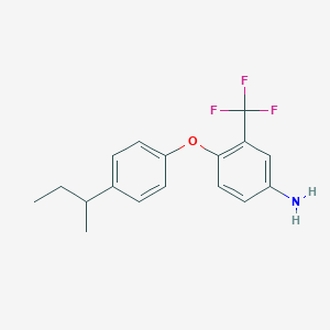 molecular formula C17H18F3NO B1390002 4-[4-(Sec-butyl)phenoxy]-3-(trifluoromethyl)-phenylamine CAS No. 946662-93-7