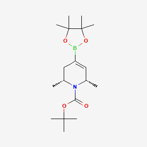 molecular formula C18H32BNO4 B13900052 Tert-butyl cis-2,6-dimethyl-4-(4,4,5,5-tetramethyl-1,3,2-dioxaborolan-2-YL)-3,6-dihydro-2H-pyridine-1-carboxylate 