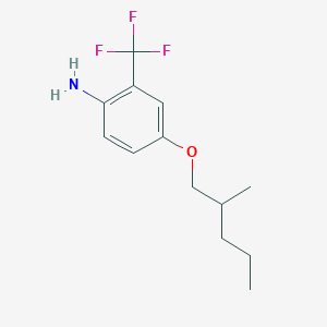 molecular formula C13H18F3NO B1390007 4-[(2-Methylpentyl)oxy]-2-(trifluoromethyl)aniline CAS No. 946741-10-2