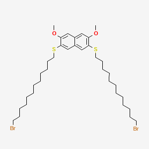 molecular formula C36H58Br2O2S2 B1390010 2,7-Dimethoxy-3,6-bis(12-bromododecylthio)-naphthalene CAS No. 883523-03-3