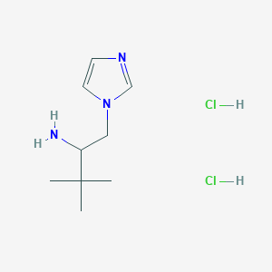 molecular formula C9H19Cl2N3 B1390014 1-Imidazol-1-ylmethyl-2,2-dimethyl-propylamine dihydrochloride CAS No. 1185300-55-3