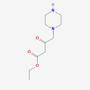 molecular formula C10H18N2O3 B13900162 Ethyl 3-oxo-4-piperazin-1-ylbutanoate 