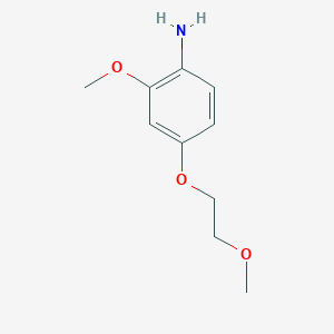 molecular formula C10H15NO3 B1390019 2-甲氧基-4-(2-甲氧基乙氧基)苯胺 CAS No. 736133-48-5