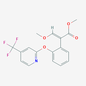 molecular formula C17H14F3NO4 B13900192 Methyl (E)-3-Methoxy-2-[2-[[4-(trifluoromethyl)-2-pyridyl]oxy]phenyl]acrylate 