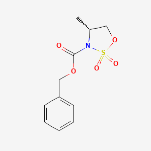 molecular formula C11H13NO5S B13900216 Benzyl (4R)-4-methyl-2,2-dioxo-oxathiazolidine-3-carboxylate 