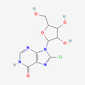 molecular formula C10H11ClN4O5 B13900233 (2R,3R,4S,5R)-2-(8-chloro-6-hydroxy-9H-purin-9-yl)-5-(hydroxymethyl)oxolane-3,4-diol 