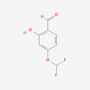 molecular formula C8H6F2O3 B13900239 4-(Difluoromethoxy)-2-hydroxybenzaldehyde 