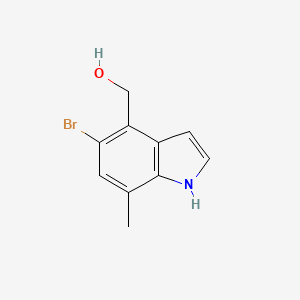 molecular formula C10H10BrNO B13900270 (5-Bromo-7-methyl-1H-indol-4-yl)methanol 