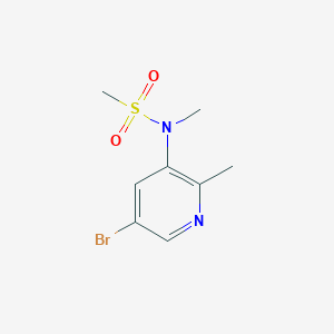 molecular formula C8H11BrN2O2S B13900271 N-(5-bromo-2-methylpyridin-3-yl)-N-methylmethanesulfonamide 