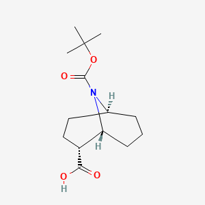 molecular formula C14H23NO4 B13900280 Endo-9-tert-butoxycarbonyl-9-azabicyclo[3.3.1]nonane-2-carboxylic acid 