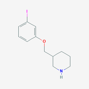 molecular formula C12H16INO B1390030 3-[(3-Iodophenoxy)methyl]piperidine CAS No. 946787-31-1
