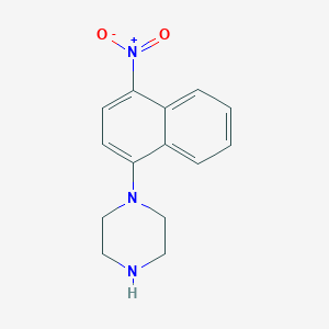 molecular formula C14H15N3O2 B13900309 1-(4-Nitronaphthalen-1-yl)piperazine 