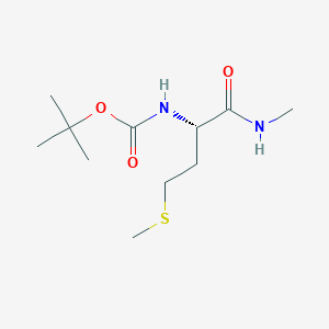 molecular formula C11H22N2O3S B13900322 tert-butyl N-[(2S)-1-(methylamino)-4-methylsulfanyl-1-oxobutan-2-yl]carbamate 
