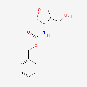 molecular formula C13H17NO4 B13900370 Benzyl (4-(hydroxymethyl)tetrahydrofuran-3-yl)carbamate 