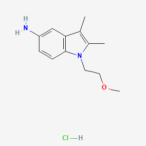 molecular formula C13H19ClN2O B1390038 1-(2-Methoxy-ethyl)-2,3-dimethyl-1H-indol-5-ylamine hydrochloride CAS No. 1185112-95-1
