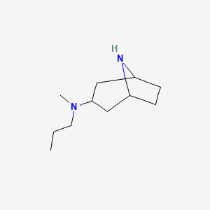 molecular formula C11H22N2 B1390041 N-Methyl-N-propyl-8-azabicyclo[3.2.1]octan-3-amine CAS No. 1215667-48-3