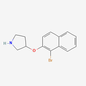 B1390045 3-[(1-Bromo-2-naphthyl)oxy]pyrrolidine CAS No. 946681-89-6
