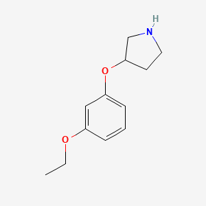 molecular formula C12H17NO2 B1390046 3-(3-Ethoxyphenoxy)pyrrolidine CAS No. 946715-65-7