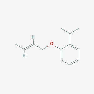 molecular formula C13H18O B13900530 1-[(E)-but-2-enoxy]-2-propan-2-ylbenzene 