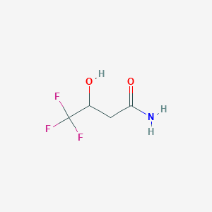 molecular formula C4H6F3NO2 B1390055 4,4,4-Trifluoro-3-hydroxybutanamide CAS No. 453-34-9