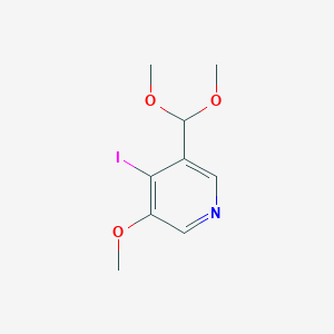 molecular formula C9H12INO3 B1390058 3-(Dimethoxymethyl)-4-iodo-5-methoxypyridine CAS No. 1142191-54-5