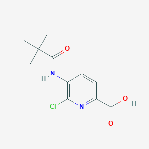 molecular formula C11H13ClN2O3 B1390059 6-Chloro-5-pivalamidopicolinic acid CAS No. 1142191-83-0