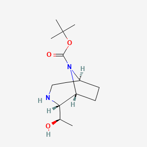 molecular formula C13H24N2O3 B13900604 tert-butyl (1R,2R,5S)-2-[(1R)-1-hydroxyethyl]-3,8-diazabicyclo[3.2.1]octane-8-carboxylate 