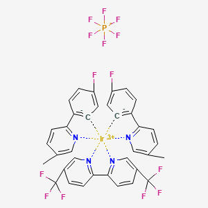 molecular formula C36H24F14IrN4P B13900633 [5,5'-Bis-trifluoromethyl]bis[(5-fluoro-2-(5-methyl-2-pyridinyl)phenyl]iridium(III) hexafluorophosphate 