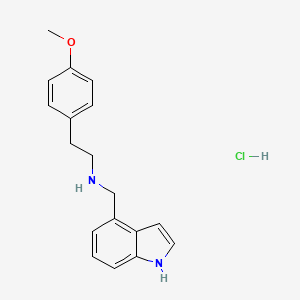 molecular formula C18H21ClN2O B1390065 N-(1H-Indol-4-ylmethyl)-N-[2-(4-methoxyphenyl)ethyl]amine hydrochloride CAS No. 1185293-52-0