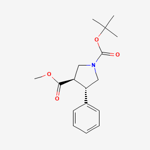 molecular formula C17H23NO4 B13900654 O1-Tert-butyl O3-methyl trans-4-phenylpyrrolidine-1,3-dicarboxylate 
