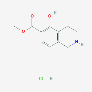 molecular formula C11H14ClNO3 B13900667 Methyl 5-hydroxy-1,2,3,4-tetrahydroisoquinoline-6-carboxylate;hydrochloride 