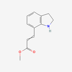 molecular formula C12H13NO2 B13900687 Methyl 3-indolin-7-ylprop-2-enoate 