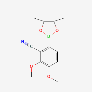 molecular formula C15H20BNO4 B13900749 2,3-Dimethoxy-6-(4,4,5,5-tetramethyl-1,3,2-dioxaborolan-2-yl)benzonitrile 