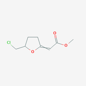 molecular formula C8H11ClO3 B13900771 Methyl 2-[5-(chloromethyl)oxolan-2-ylidene]acetate 