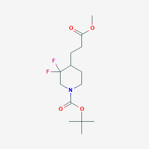 molecular formula C14H23F2NO4 B13900777 Tert-butyl 3,3-difluoro-4-(3-methoxy-3-oxo-propyl)piperidine-1-carboxylate 