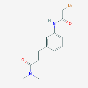 molecular formula C13H17BrN2O2 B1390079 3-{3-[(2-Bromoacetyl)amino]phenyl}-N,N-dimethylpropanamide CAS No. 1138443-69-2