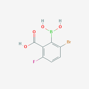 2-Bromo-5-fluoro-6-carboxyphenylboronic acid