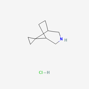 molecular formula C9H16ClN B13900843 3-Azaspiro[bicyclo[3.2.1]octane-8,1'-cyclopropane] hydrochloride 