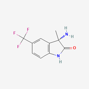 molecular formula C10H9F3N2O B13900850 (3S)-3-amino-3-methyl-5-(trifluoromethyl)-1H-indol-2-one 