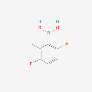 molecular formula C7H7BBrFO2 B1390088 2-Bromo-5-fluoro-6-methylphenylboronic acid CAS No. 1315476-04-0
