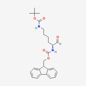 molecular formula C26H32N2O5 B13900888 tert-butyl N-[(5R)-5-(9H-fluoren-9-ylmethoxycarbonylamino)-6-oxohexyl]carbamate 