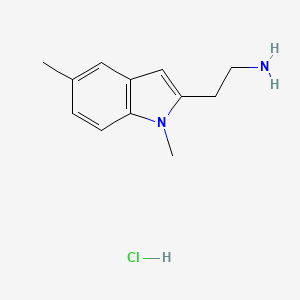 molecular formula C12H17ClN2 B1390093 [2-(1,5-dimethyl-1H-indol-2-yl)ethyl]amine hydrochloride CAS No. 1185302-51-5