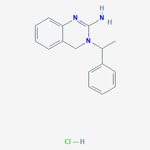 molecular formula C16H18ClN3 B13900935 3-(1-phenylethyl)-4H-quinazolin-2-amine;hydrochloride 