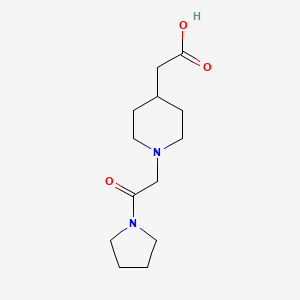 B1390095 [1-(2-Oxo-2-pyrrolidin-1-yl-ethyl)-piperidin-4-yl]-acetic acid CAS No. 1171916-96-3