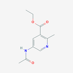 molecular formula C11H14N2O3 B13900956 Ethyl 5-acetamido-2-methylpyridine-3-carboxylate CAS No. 60390-43-4